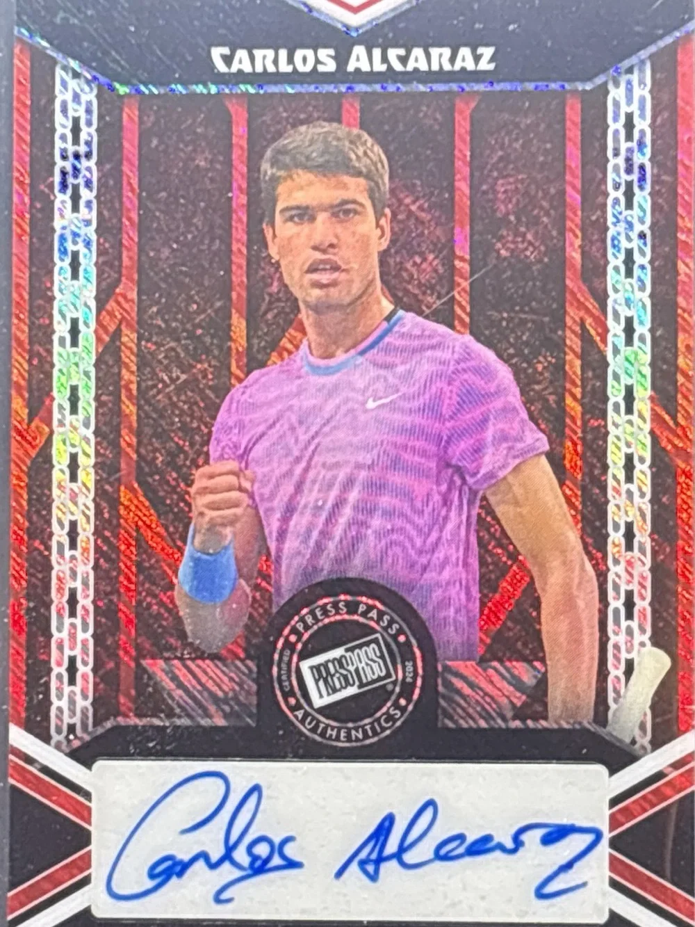 Carlos Alcaraz Autographed Tennis Trading Card - LE 2/4